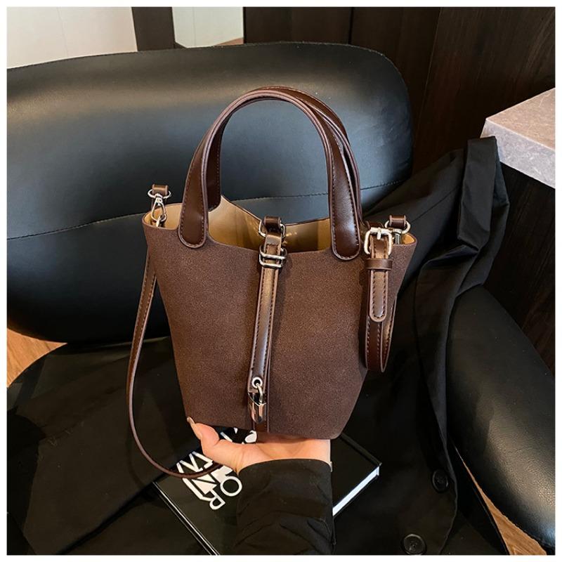 Frosted Retro Small Bag Women's Autumn and Winter Versatile New Messenger Child and Mother Bag Bucket Bag