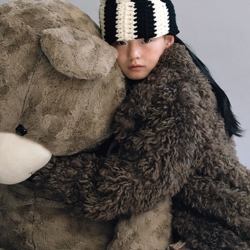 AWESOME NEEDS HANDICRAFT KNIT BOLD HAT_BLACK