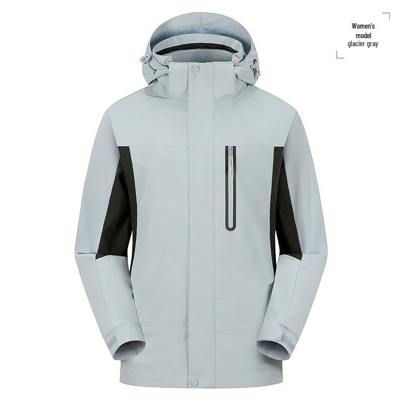Unisex 3-in-1 Mountaineering Jacket: Waterproof, Breathable, Windproof with Detachable Fleece Liner