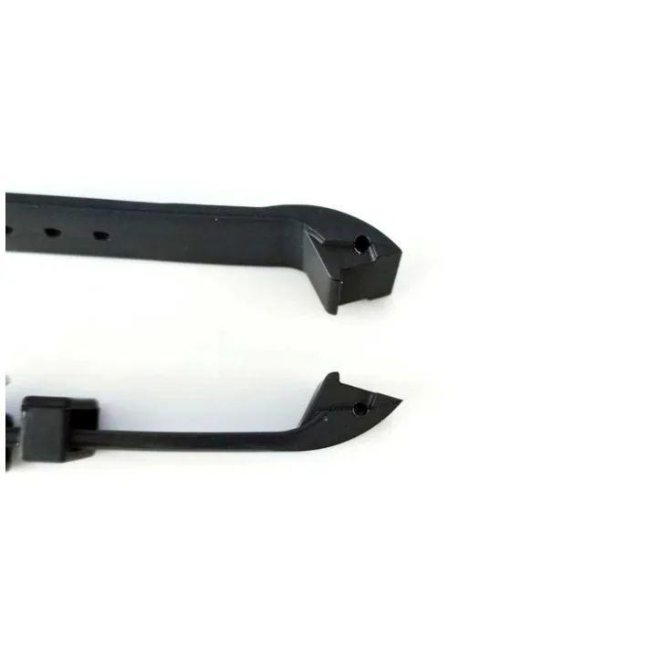 Used 20mm Watch Silicone Rubber Strap Black Hairline D Buckle Type Vertical Stripes [Compatible with] Cartier Santos 100 MM Cartier