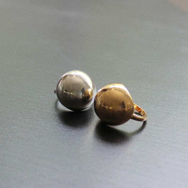 youngglow silver925 big ball ring (2color)