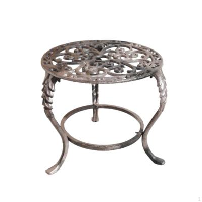 Cast Iron Flower Stand Openwork Ornate Plant Scroll Cutouts