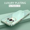 Luxury Square Plating Phone Case On For Xiaomi Redmi A3 RedmiA3 ShockProof Soft Silicone Back Cover