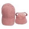 Pet Human Matching Corduroy Baseball Cap Dogs Cats With Ear Holes UV Protection Casual Outdoor Hat
