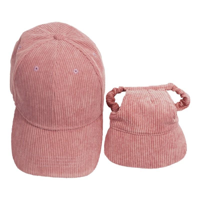 Pet Human Matching Corduroy Baseball Cap Dogs Cats With Ear Holes UV Protection Casual Outdoor Hat