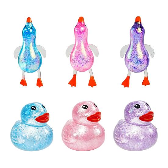 

6Pcs Duck Slow-Rising Squeeze Toy Soft TPR Fidget for Stress Relief Portable Decompression Gadget for Kids Adults Fun Party Favor & Gift Box Size#1Set