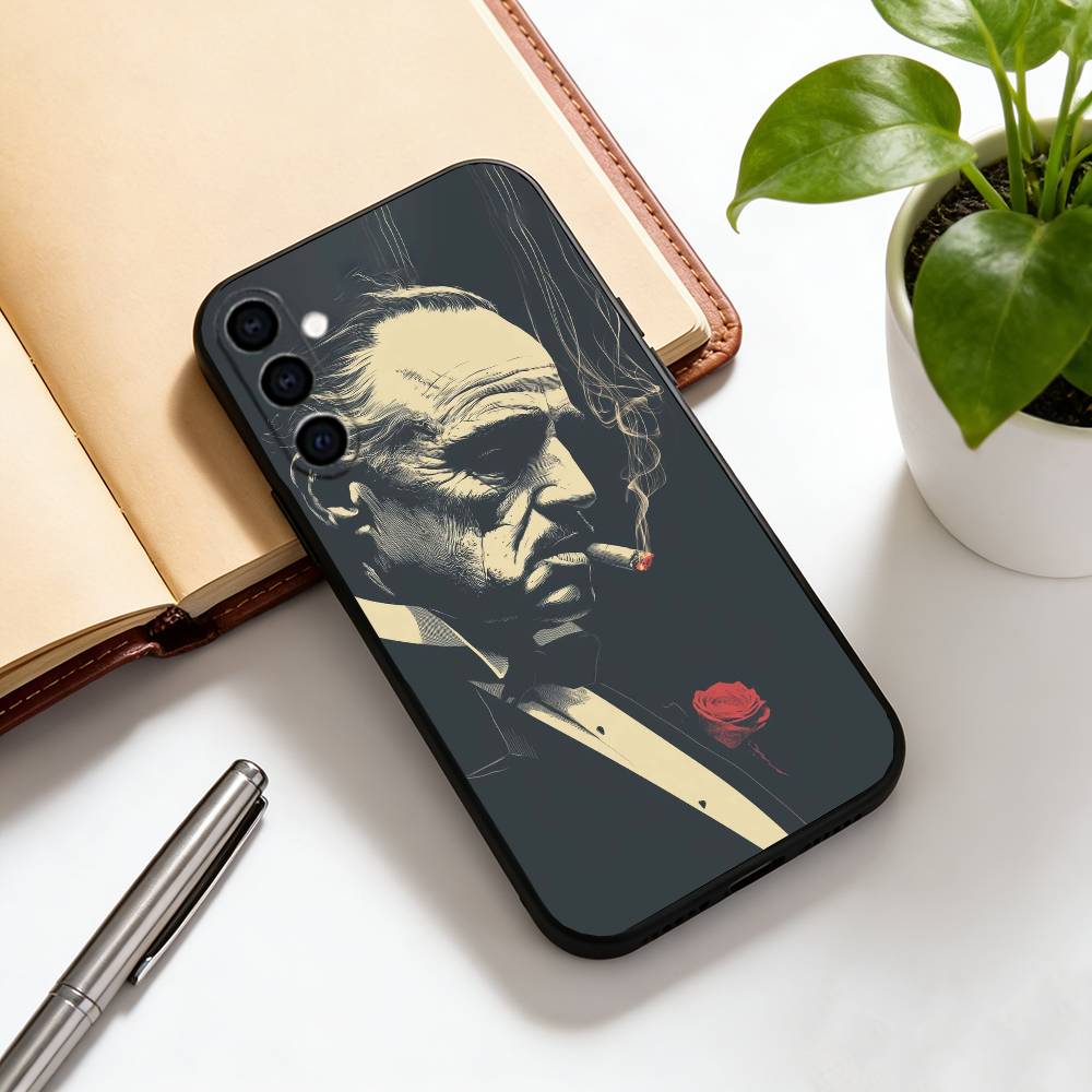 Don Vito Corleone Phone Case For Samsung Galaxy A73,A72,A71,A70,A53,A52,A51,Soft Silicone Black Cover