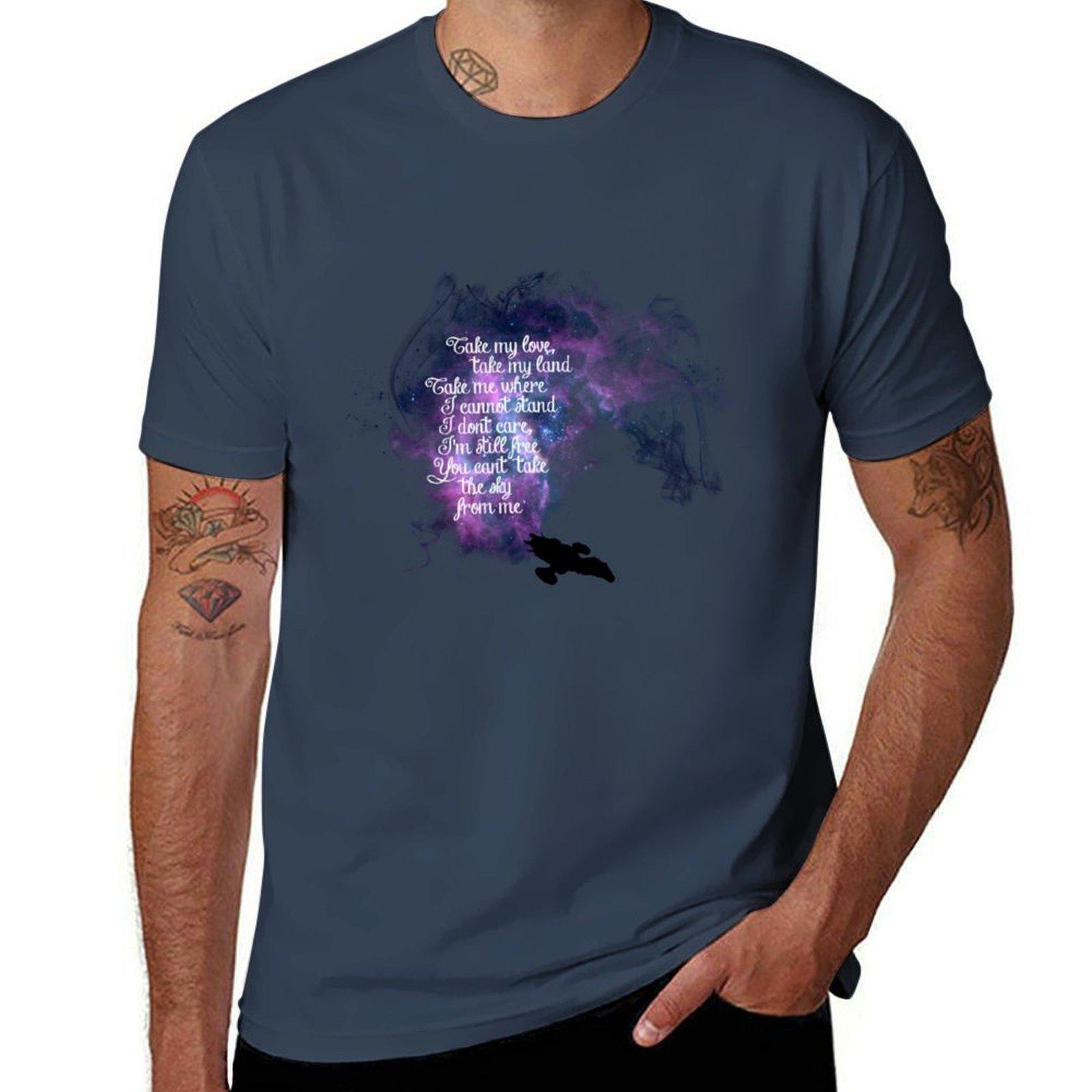 Firefly theme (The Ballad of Serenity) TShirt Basic Solid Color Casual Tee Shirt S