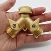 2 Valves Garden Hose Adapter 2 Way Y Hose Splitter Leakproof Connector for Splitting Water Spigot Outlets Efficiently