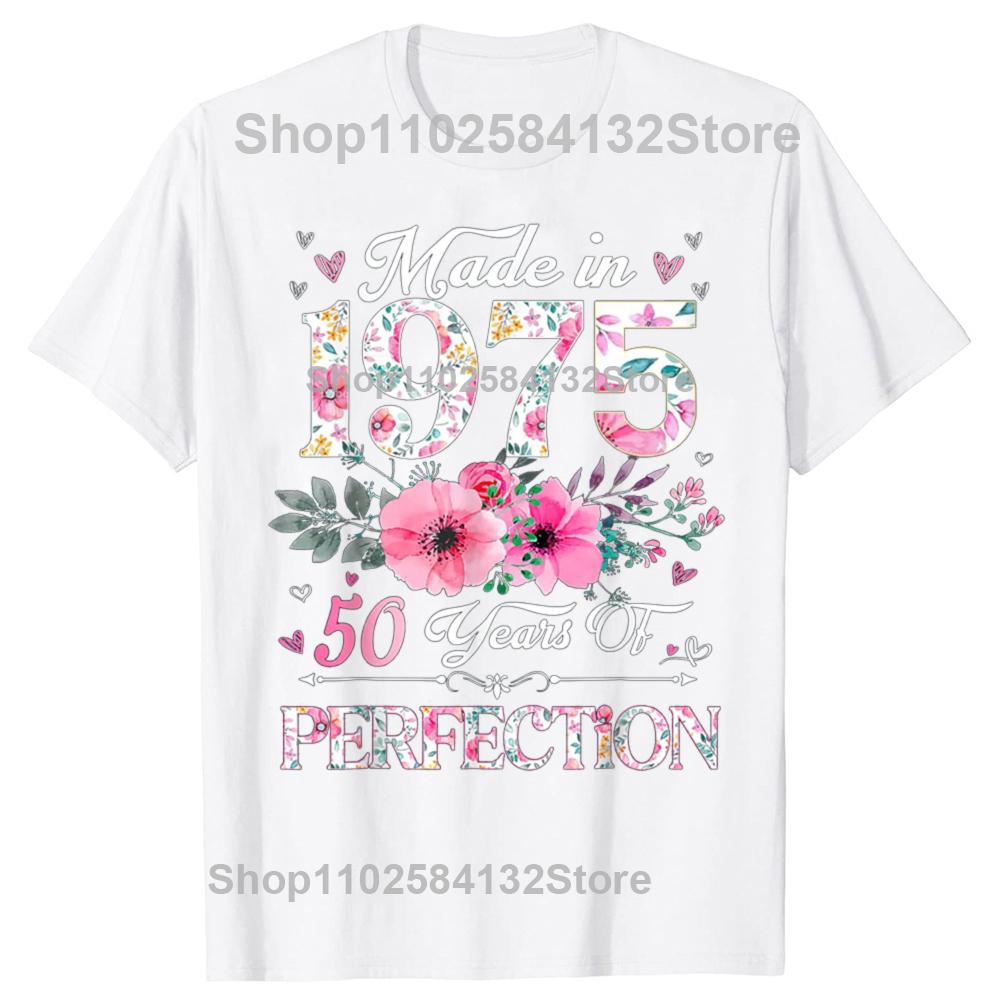 50th Birthday Gift 50 Years Old Vintage 1975 Limited Edition Men T Shirt New Cotton Short Sleeve Funny Father Daddy Tshirts
