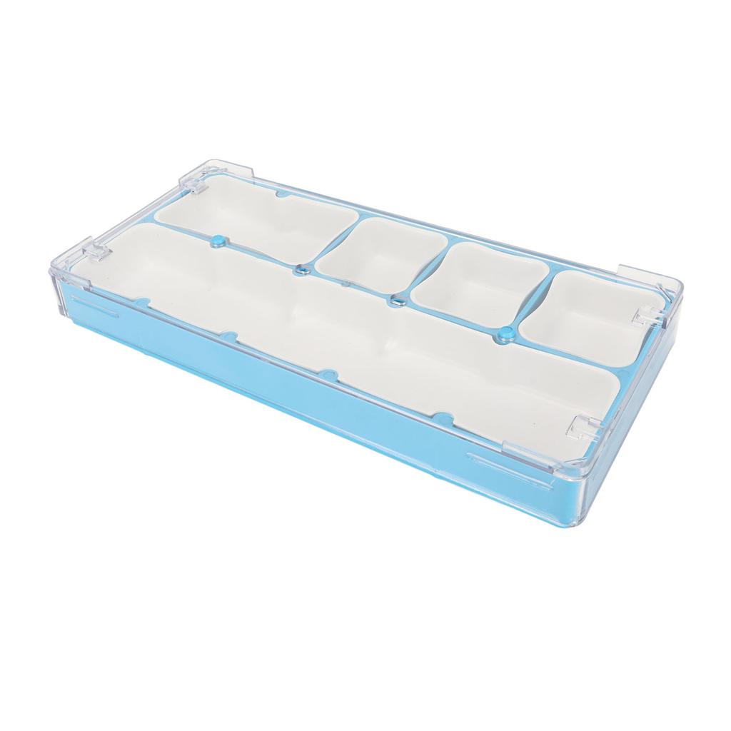 Watch Parts Storage Box 5 Compartments Multi Functions Portable Watch Accessory Organizer Blue