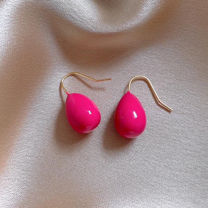 Blue retro simple oil drop earrings, earrings, women s personalized earrings, design sense niche