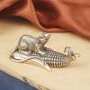 Mouse Corn Brass Sculpture Craft Ornament Creative Incense Holder Antique Style Tea Pet Decoration Old Copperware Wholesal