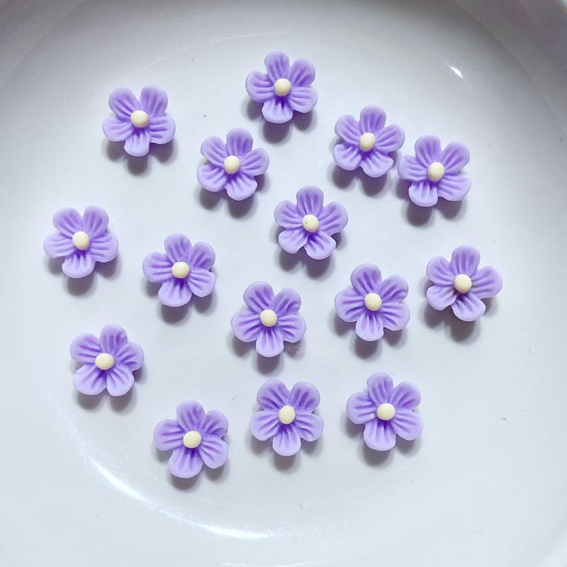 100Pcs New Cute Mini 9mm Flower Flat Back Resin Scrapbooking DIY Jewelry Craft Decoration Accessorie