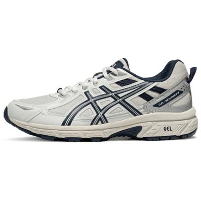 Gel Venture 6 Cushioning, Wear Resistant Low Top Running Shoes Women's White Gray Sneakers 1012B359-107