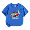 Kids Boys Girls Casual Short Sleeve O-Neck 100% Cotton T-Shirt Cute Cartoon Friends Group Print Soft Breathable Summer Tops for Children Daily Wear Bi