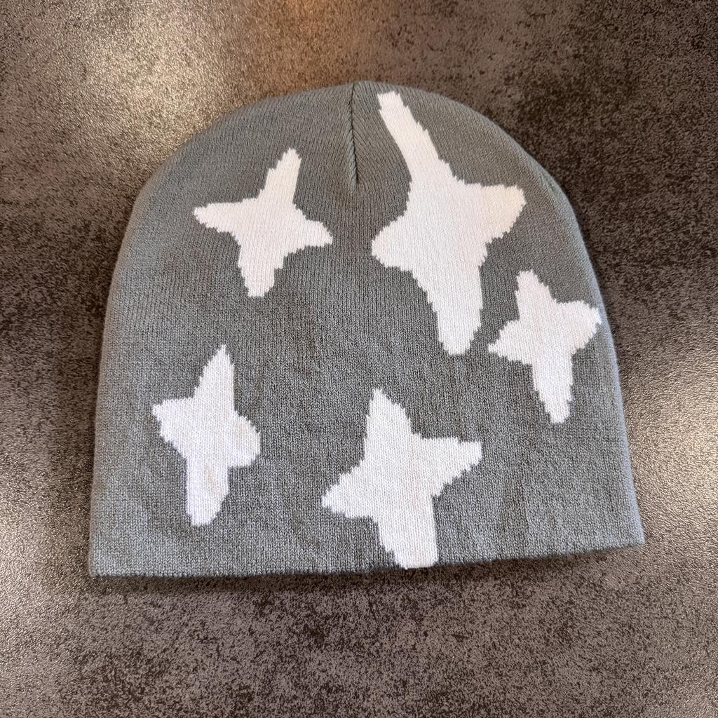 Fashion Star Pattern Neutral Casual Warm Knitted Hat For Youth And Teens