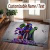 Custom Name Text Crystal Velvet Rug,Rainbow Friends Soft Plush Decorative Non Slip Floor Carpet