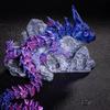 Anime Figure Joint Movable Dragon Articulated Perfect Radiant Printed Crystal Fidget Toys Dragon Micro Landscape Garden Decor
