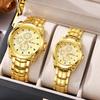 New Top Couple Watches For Man Luxury Famous Lover's Watch Woman Casual Stainless Steel Watches For Women Reloj Hombre For Gifts