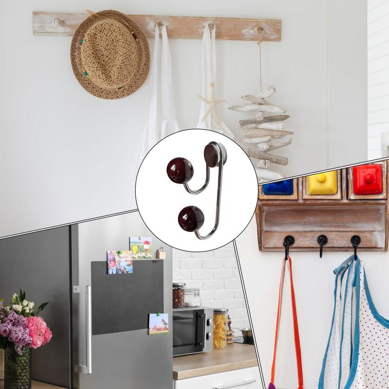 Strong Magnetic Hooks Heavy Duty Hanger Swivel Hooks Wall Mount Decorative Coat Hanger For Cruise Cabin Locker Kitchen &