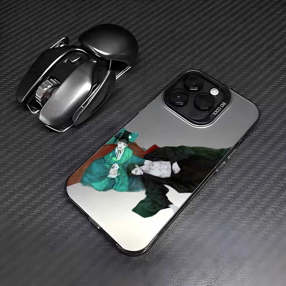B-BL The G-Ghost's Nocturne Phone Case For iPhone17,16,15,14,13,12,11 Plus,Pro Max Colored Silver Plated Inside Cover