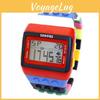 Blocchi Digitali Costruzione Colorati Fai da Te Elettronico Orologio Studente Tempo Libero Sport Moda Multifunzionale Orologio per Bambini