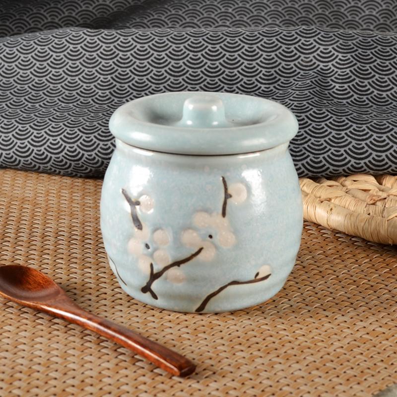 

Керамическая банка для приправ в японском стиле, креативная бутылка для приправ, солонка, банка для перца, специй, банки для сахара, бытовые кухонные принадлежности