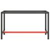 Workbench Frame Matte Black and Matte Red 140 x 50 x 79 cm Metal