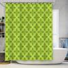 Tenda da Doccia con Stampa Geometrica Verde Tessuto Impermeabile Decorazione per la Casa Set Decorazione Bagno 180X245Cm