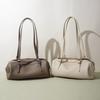 Early Spring Leather Women's Bag Boston Handbag Retro Premium Bowling Bag Commuter Versatile Shoulder Bag Bag
