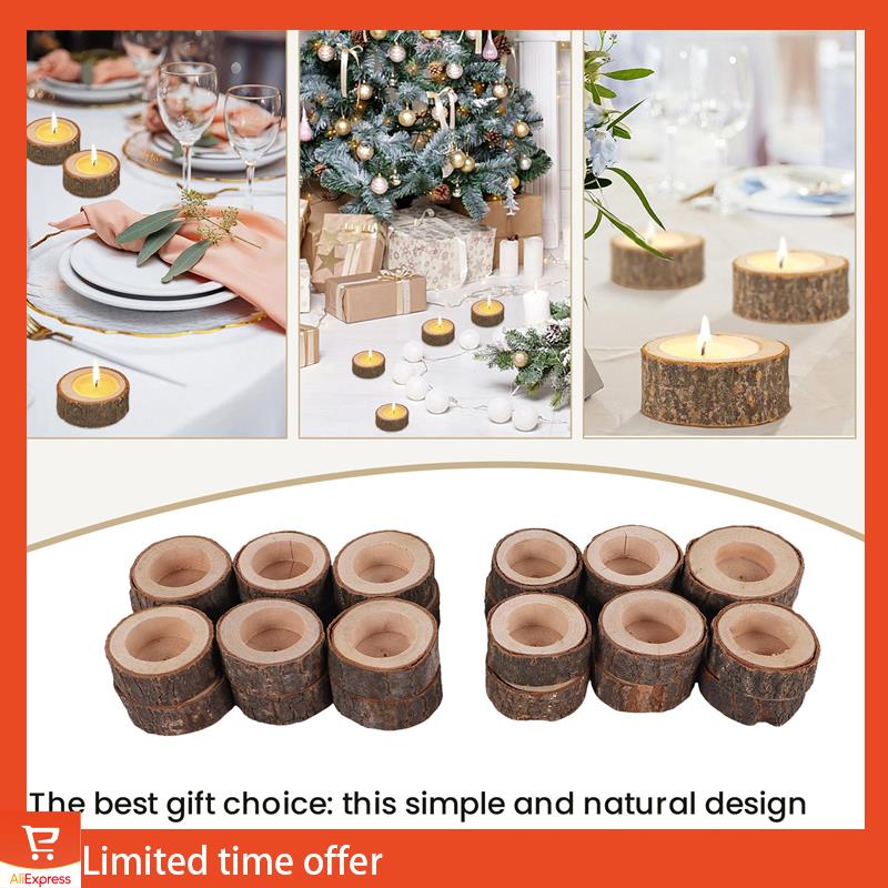 

Fresh 24Pcs Wooden Candle Holder,Votive Tealight Holder For Wedding Party For Table,Birthday Christmas Party Home Decor