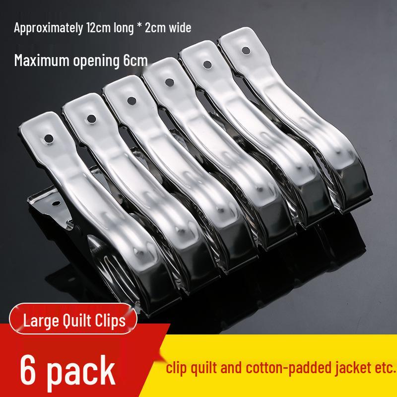 Stainless Steel Windproof Quilt and Sock Clips for Drying