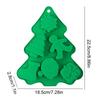 Christmas Tree Silicone Mold 6-Cavity Santa Claus Snowflake Cake Baking Mold Non-stick Christmas Fondant Mold For Thanksgiving