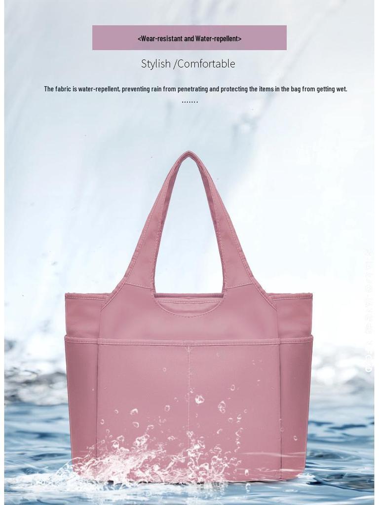 Women's Oxford Cloth Multi-Pocket Handbag - Casual, Large Capacity, Waterproof, Portable, Single Shoulder Travel Bag