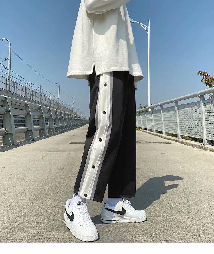 Men's Color Block Straight-Leg Basketball Sweatpants - Spring/Autumn Casual