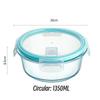 High Borosilicate Glass Lunch Box Portable Food Container Sealed Fresh-Keeping Box Microwave Oven Heating Freezer Food Bento Box