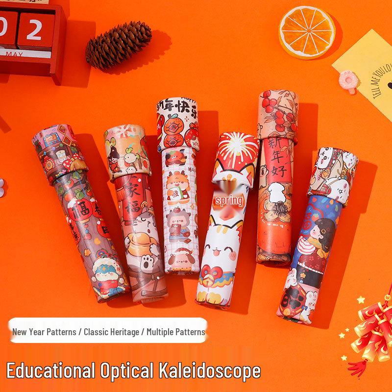 Large Magical Rotating Cartoon Kaleidoscope: Ever-Changing Fantasy Toy for Children