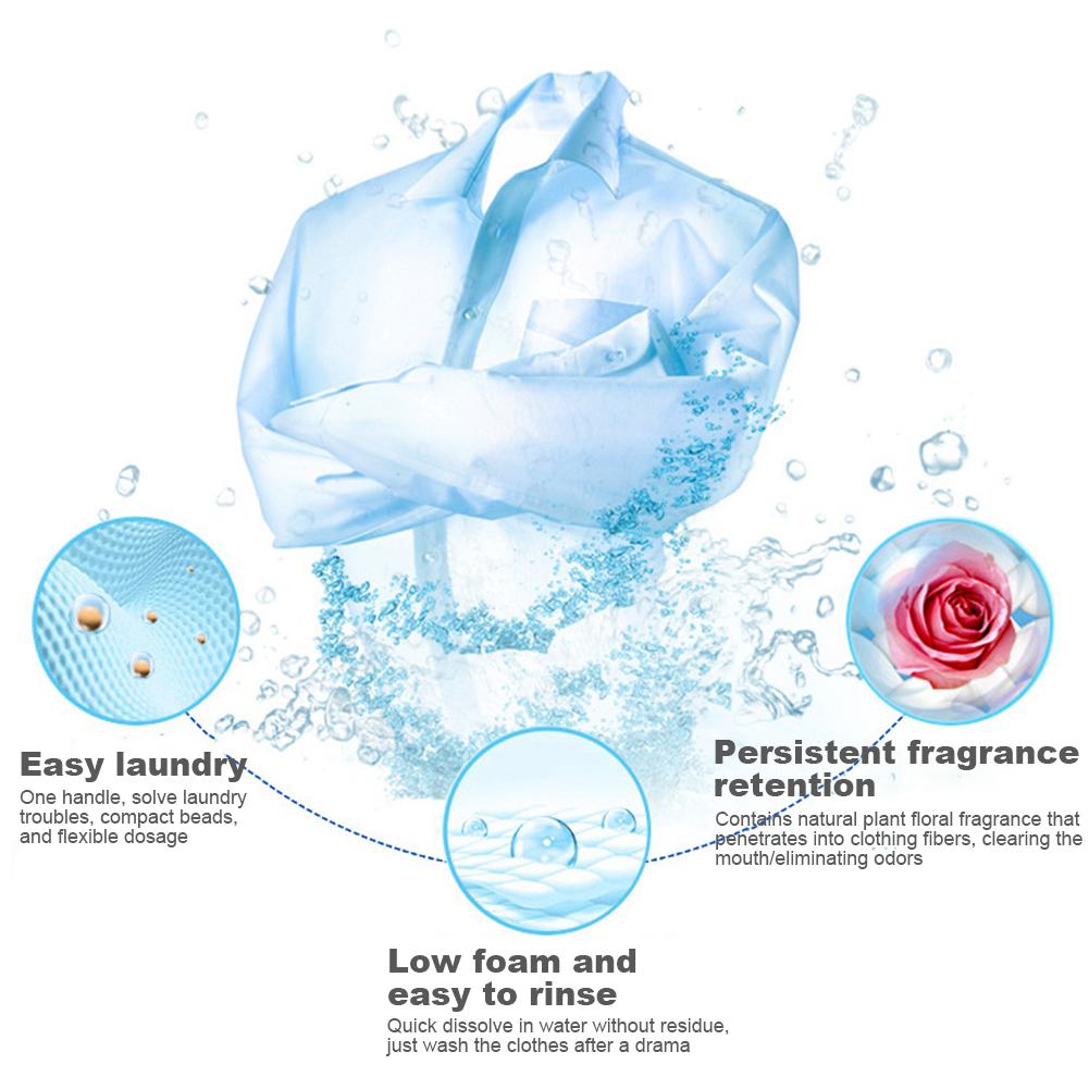 100Pcs Detergent Liquid Capsule Ball Anti Static Washing Clothes Fragrance Beads Household Cleaning Tools