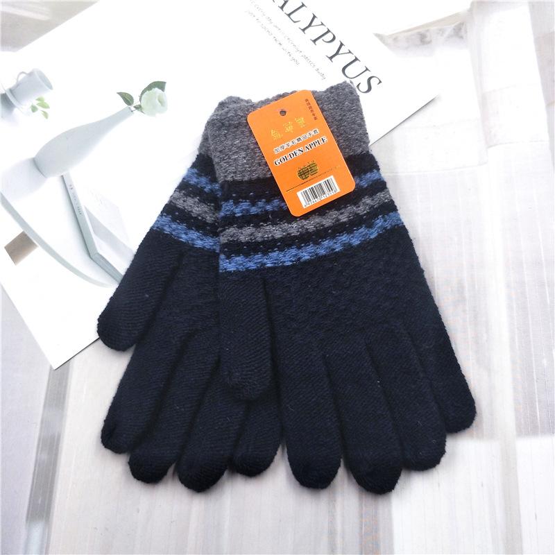Autumn and winter men's wool gloves