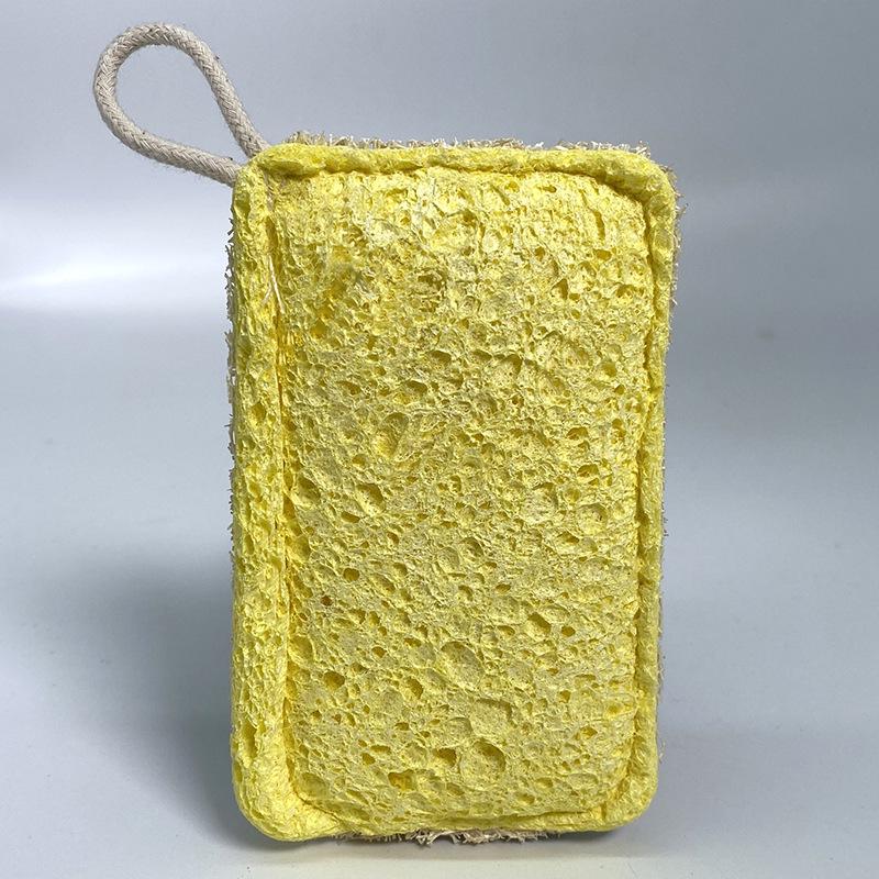 Natural Luffa Wood Pulp Cotton Dish Sponge & Scrubber – Absorbent Scouring Pad for Kitchen & Bath Cleaning