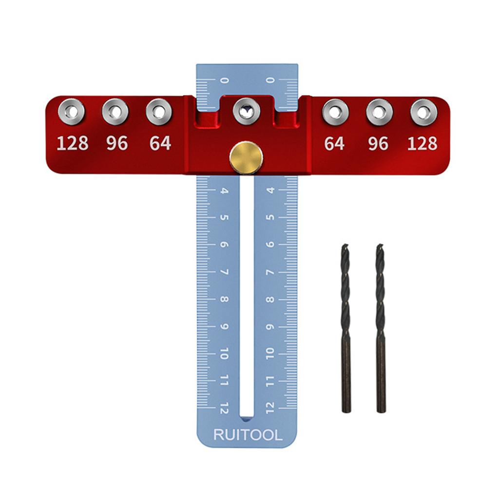 Aluminum Alloy Cabinet Hardware Jig Wood Drilling Tool Set Drill Template Guide for Door and Drawer Handle Installation