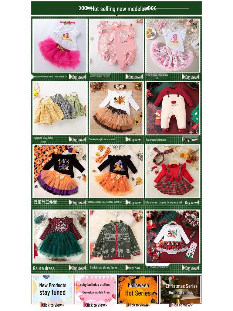 3-Piece Baby Girl Outfit: Fly Sleeve Romper, Skirt, Hair Accessories for Spring/Summer