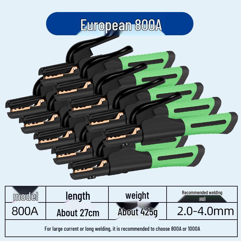Durable 800A Copper Welding Pliers & Non-Scalding 500A Industrial Welding Holder - European Style