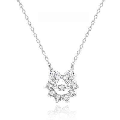Agile Knot Serie Mädchen Girlande Halskette Damen Schleife Nische Schlüsselbein Kette Lampe Luxus High-End Vielseitig Temperament