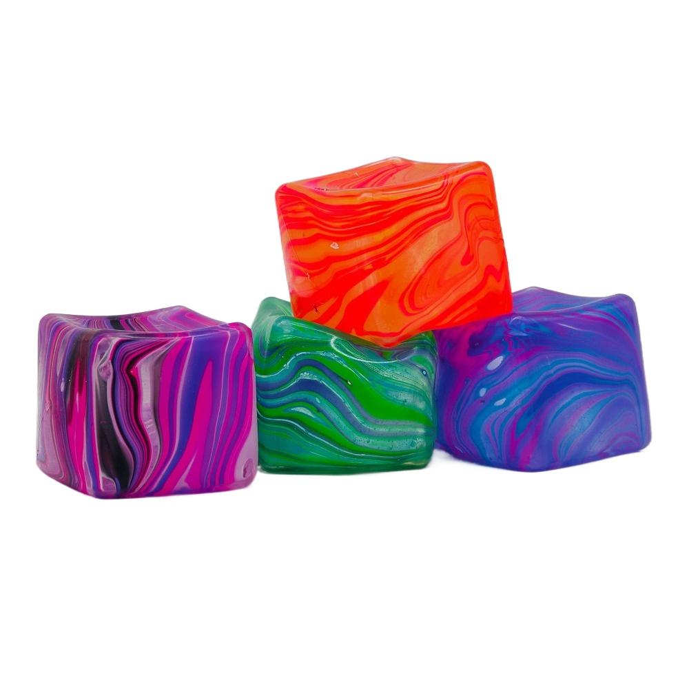 Taba Squishy Ice Cube Stress Balls Squeeze Toys For Kids Adults Sensory Fidget Toys For Anxiety Relief, Party Favors Gifts
