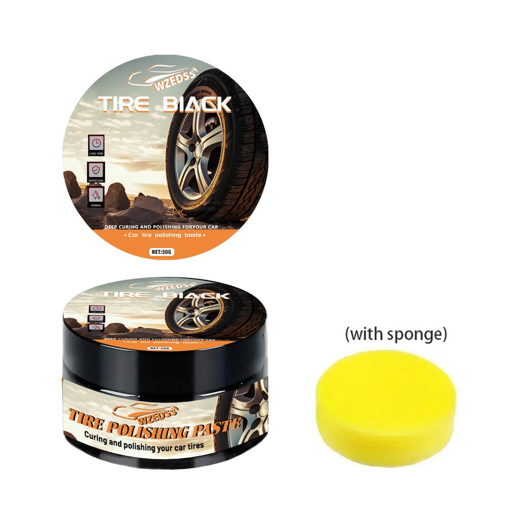 Tire Care Wax, Plastic and Rubber Repair Agents for All Car Models, Waterproof Maintenance and Cleaning Cream for External Gloss