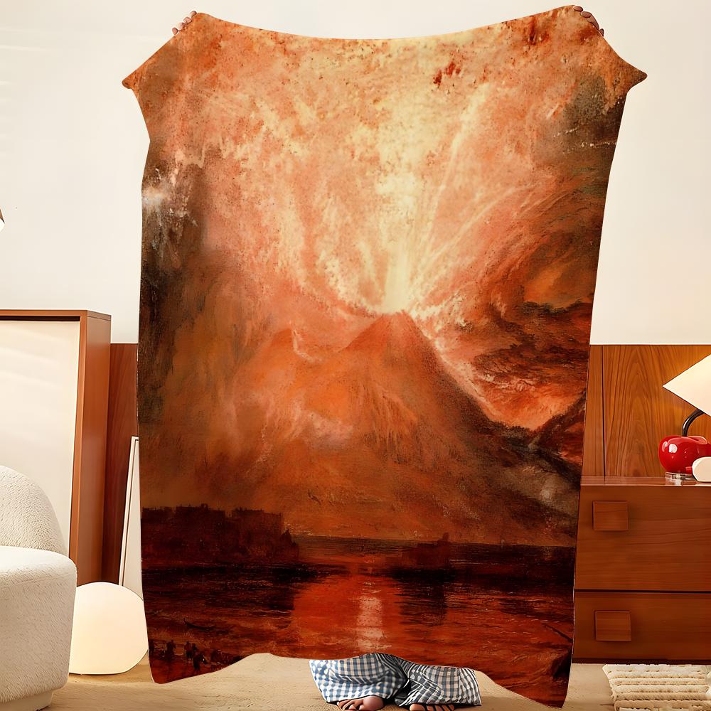Artist Joseph Mallord William T-Turner Throw Flannel Throw Blanket, Lightweight Cozy, Durable Washable Cute Cool