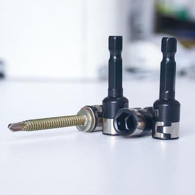 2/4 Stück Metall Schlagschrauber Steckschlüssel Adapter Bohrmaschinen Umwandler Schnellwechsel-Stecknuss 8mm Sechskant Ratsche Hülse