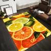 Colorful Citrus Fruit Pattern Carpet with Limes, Oranges, and Lemons. Suitable for Use As an Anti-slip for Living Room Bedroom Sofas